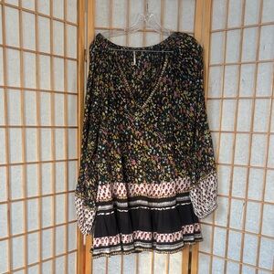 Free People Multicolor Floral Blouse